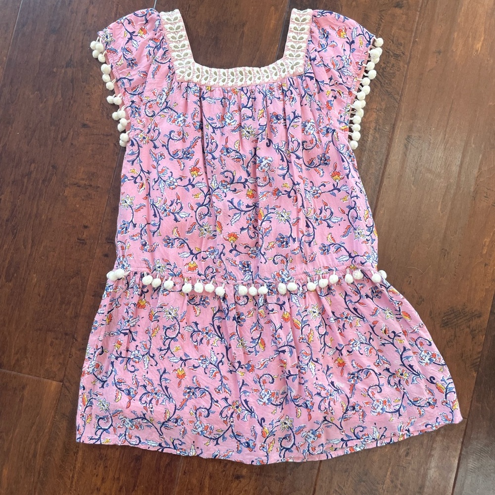 Girls Egg New York Floral Pink Dress Size 6